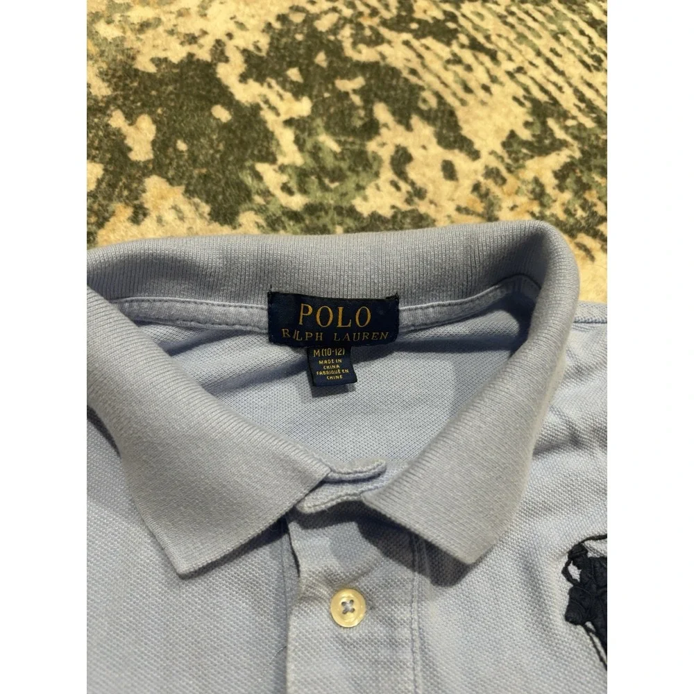 Polo Ralph‎ Lauren Boys  XL Gray Big Pony Custom Slim Fit Polo Shirt M10-12